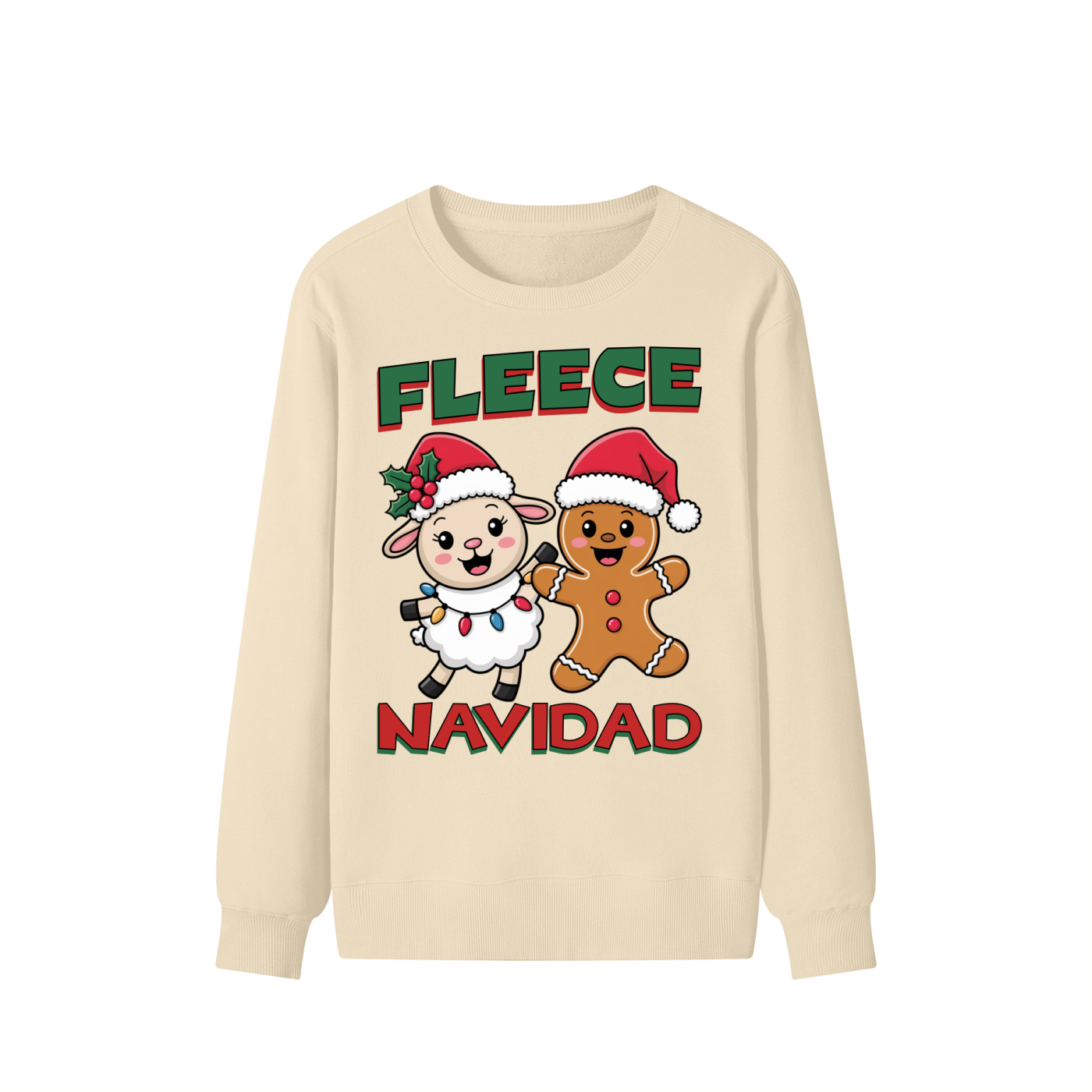 Christmas,Lamb,Fleece,Gingerbread,Navidad