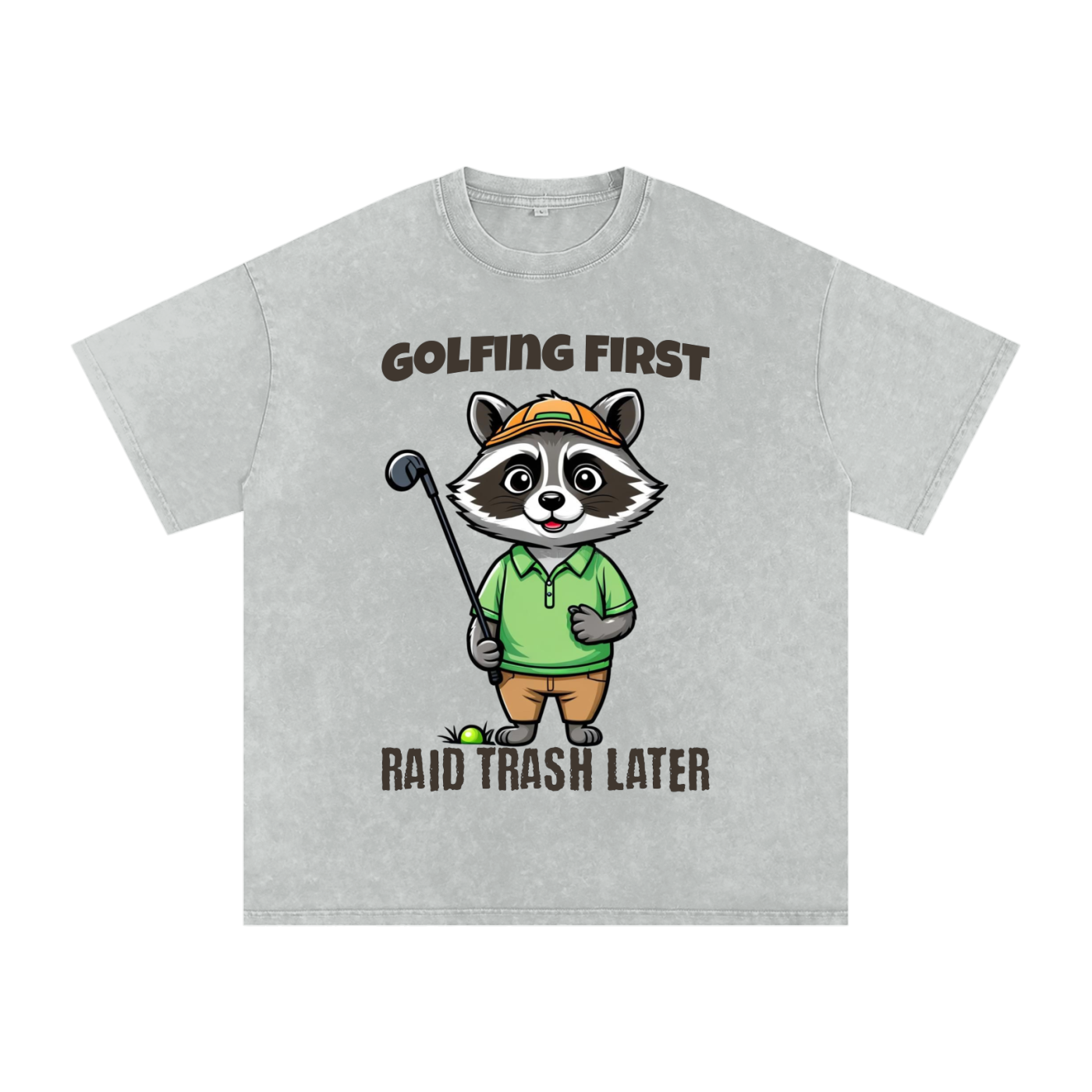 Raccoon,Golf,Raid,Trash