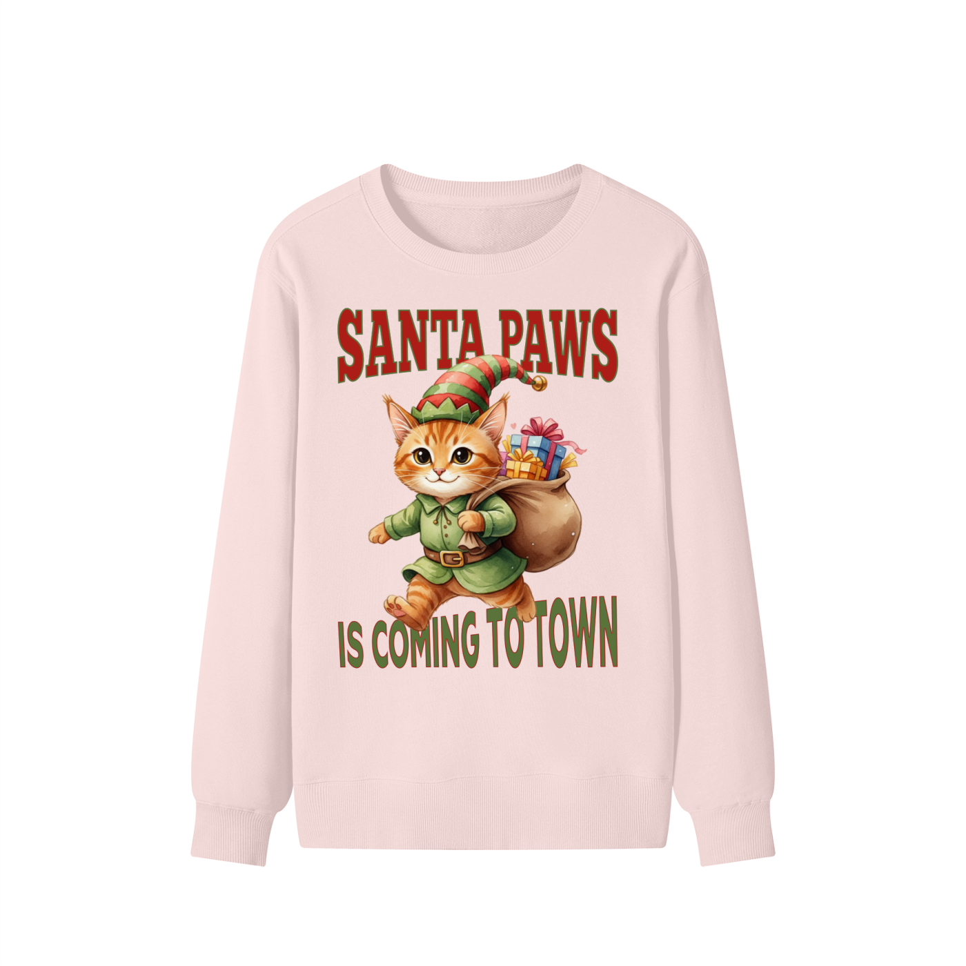 Christmas,Santa,Paws,Coming,Town,Cat