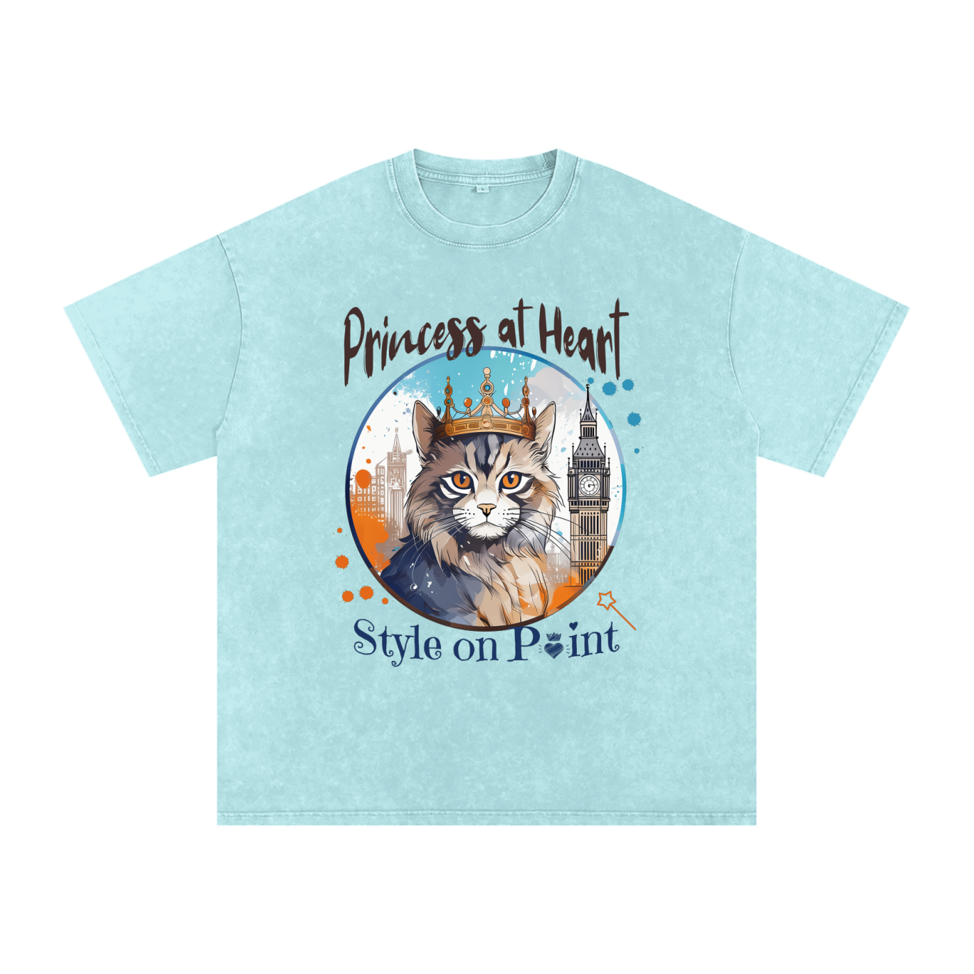 Snow Washed Oversized Cotton T-Shirt