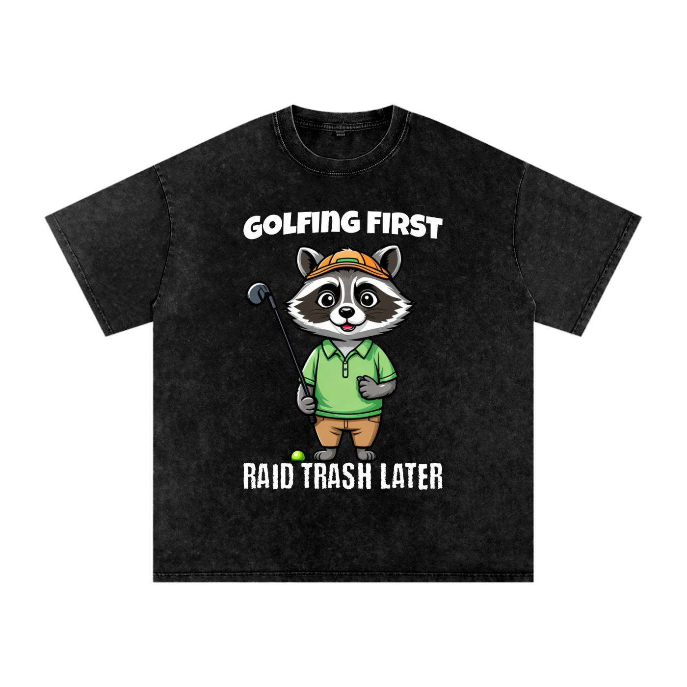 Raccoon,Golf,Raid,Trash