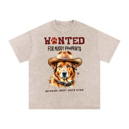 Dog,Golden,Retriever,Muddy,Footprints