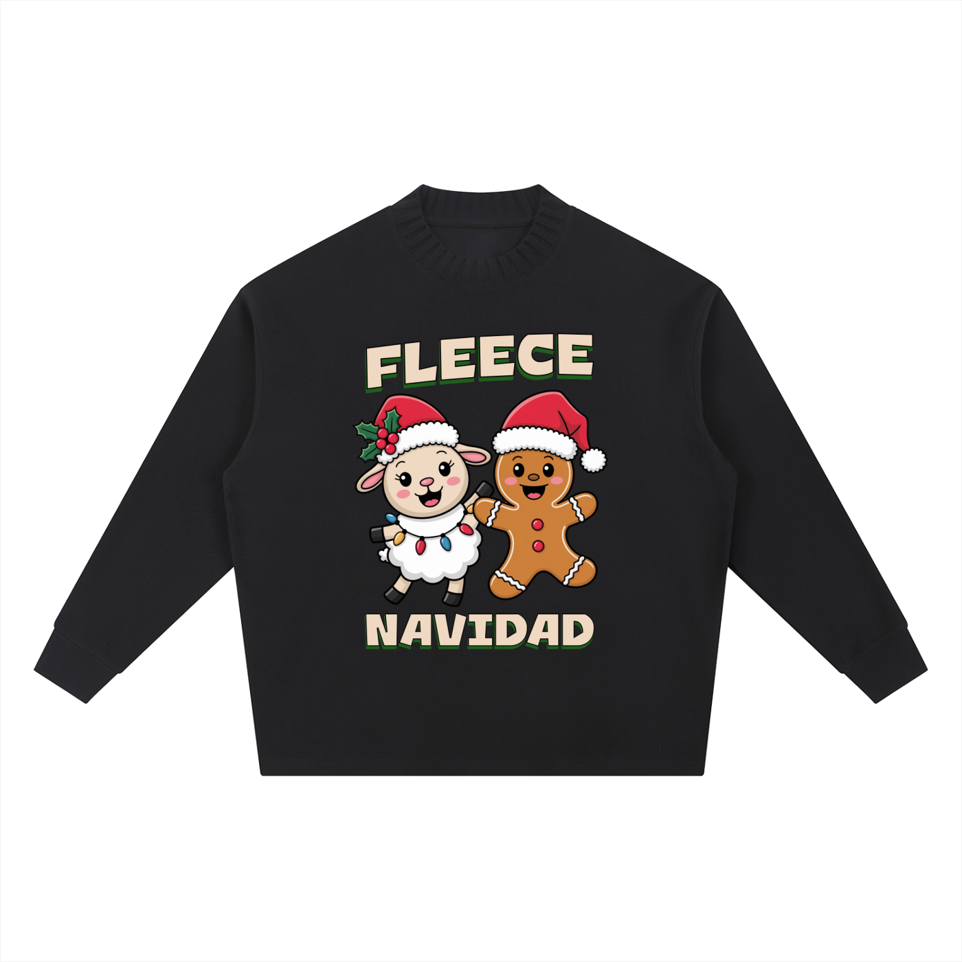 Christmas,Fun,Fleece,Navidad,Lamb,Gingerbread