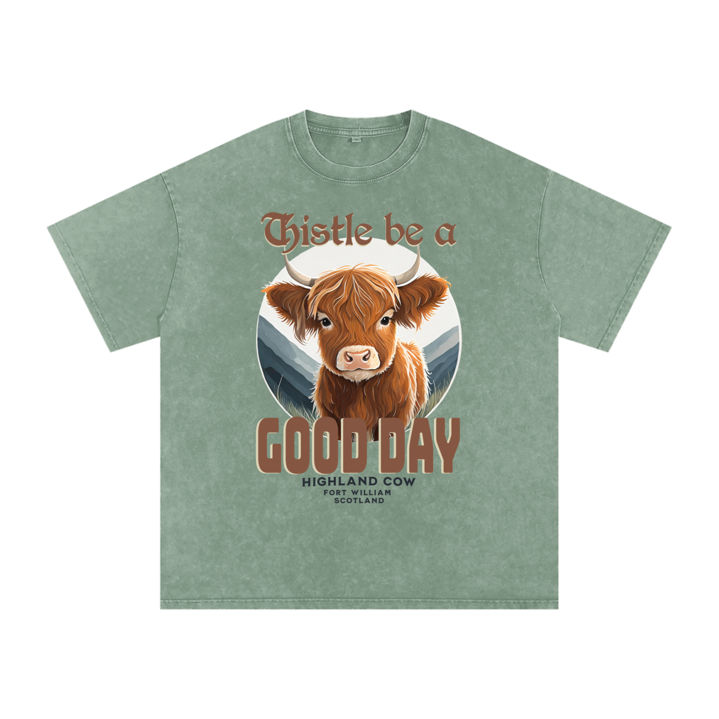 Highland Cow,Thistle be,Good Day