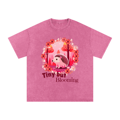 Pink,Hedgehog,Tiny,Blooming