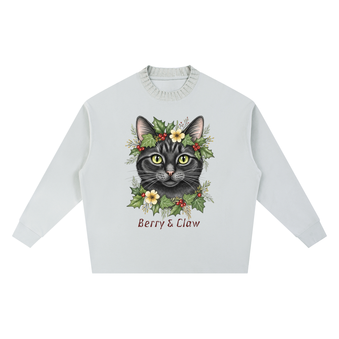 Christmas,Winter,Cat,Holly,Berries