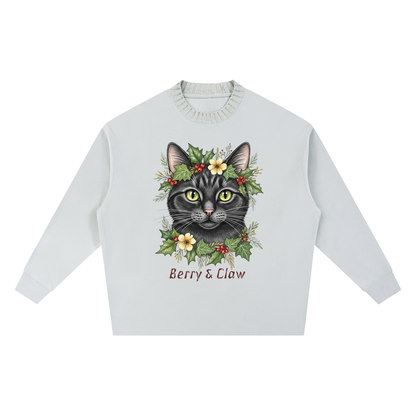 Christmas,Winter,Cat,Holly,Berries