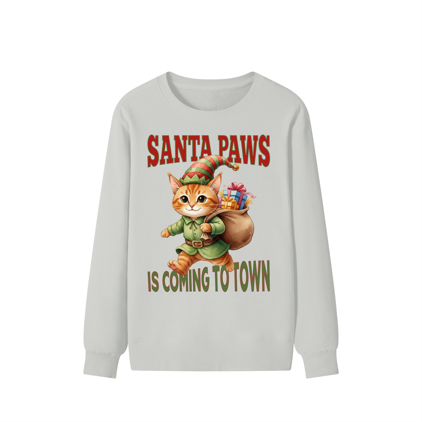 Christmas,Santa,Paws,Coming,Town,Cat