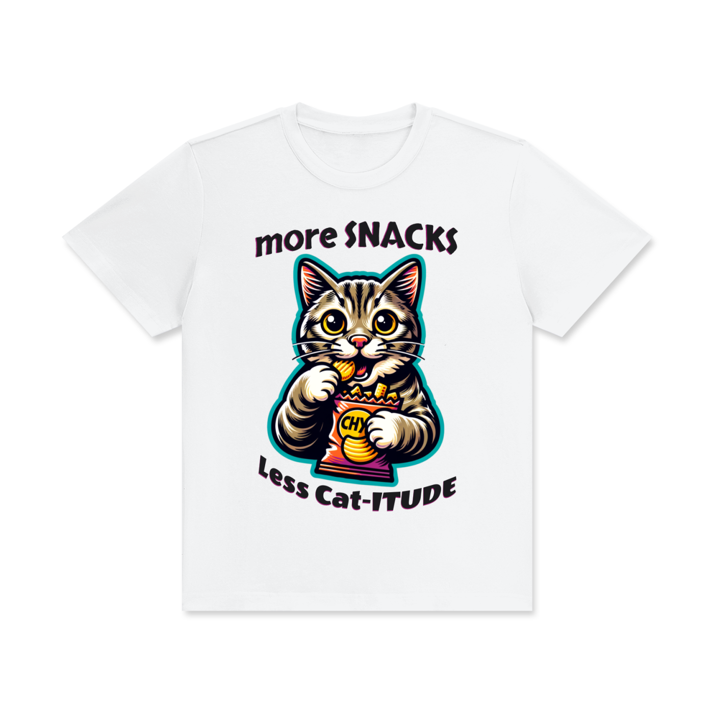 Funny,Cat,More,Snacks,Less,Cat-itude