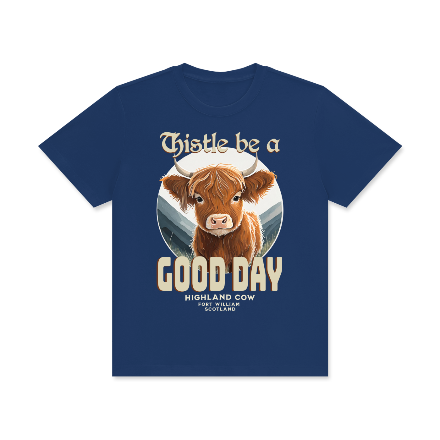 Scotland,Highland Cow,Thistle,Good Day