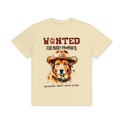 Wild West,Golden Retriever,Wanted,Muddy,Footprints