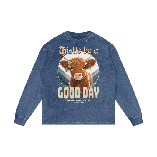 Thistle,Good,Day,Scotland,Highland Cow