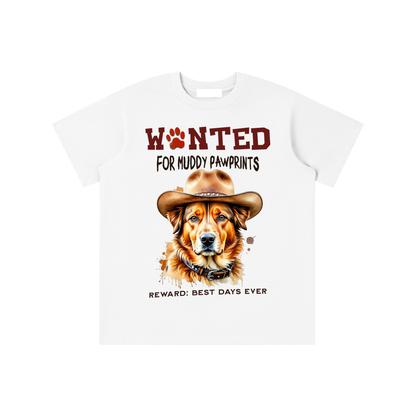 Wanted,Dog,Golden,Retriever,Muddy,Footprints,Kids