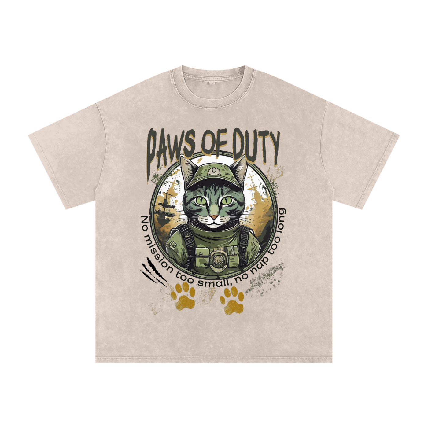 Paws,Duty,Army,Cat