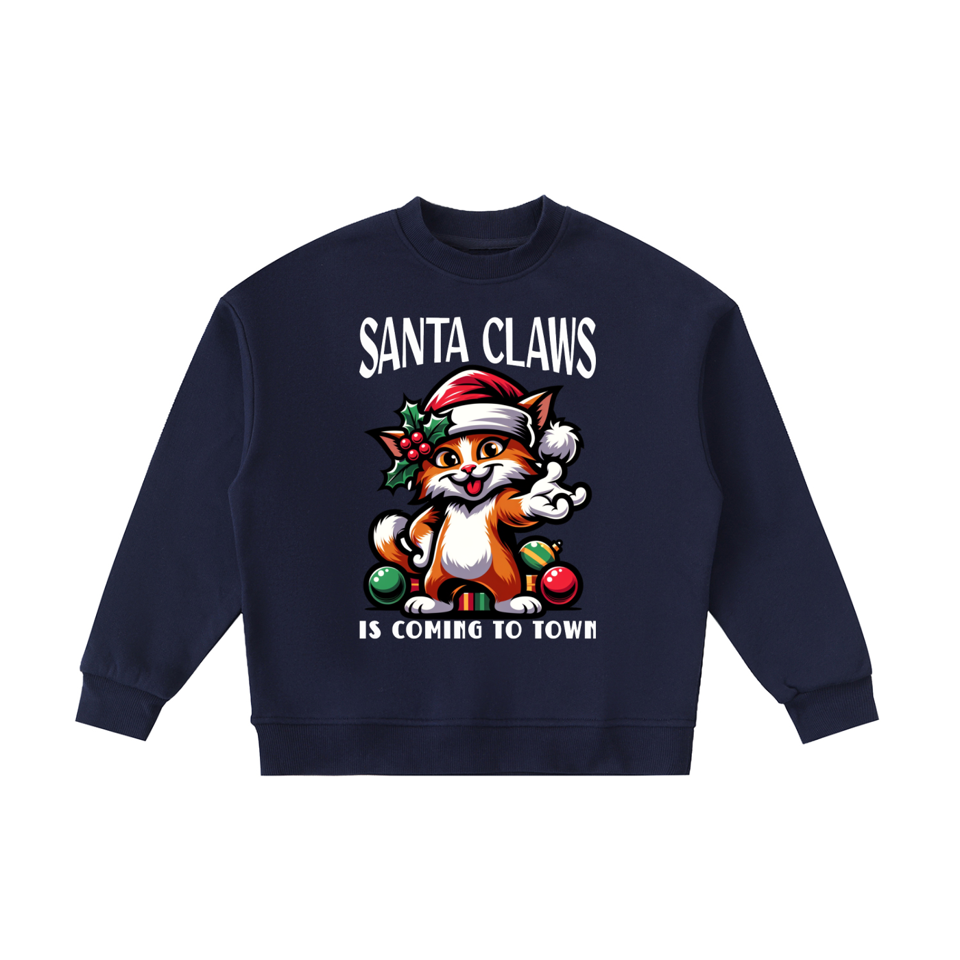 Christmas,Cat,Santa,Claws,Coming,Town,Kids