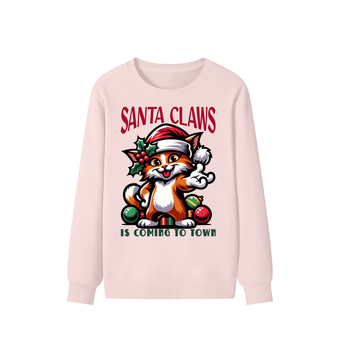 Christmas,Santa,Claws,Coming,Town,Cat