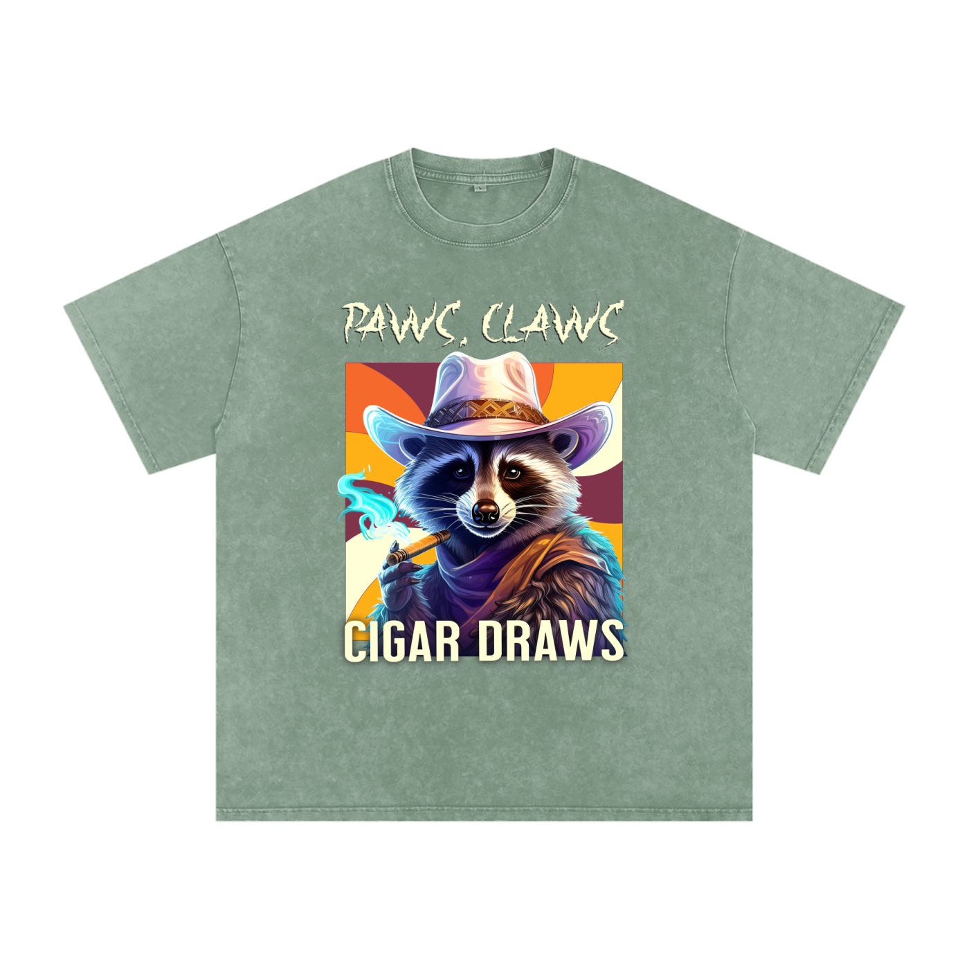 Raccoon,Paws,Claws,Cigar,Draws