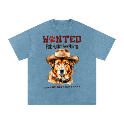 Dog,Golden,Retriever,Muddy,Footprints