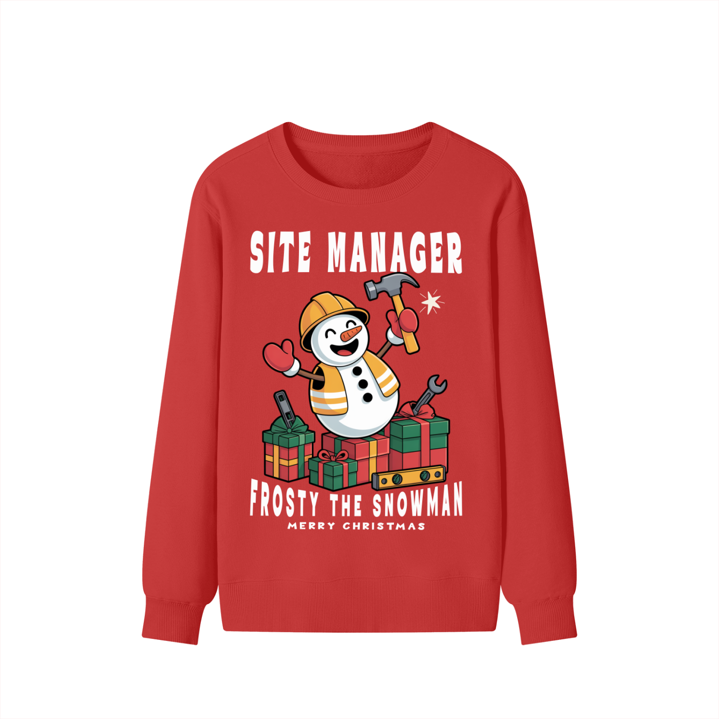 Fun,Christmas,Frosty,Snowman,Construction,Worker