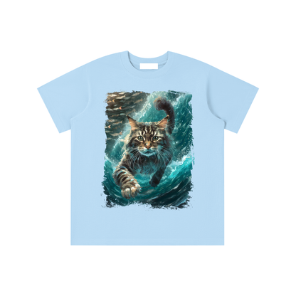 Cat,Swimming,Cool