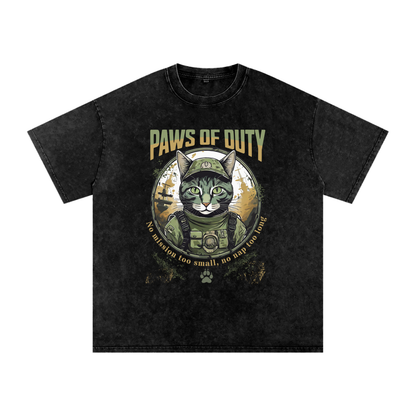 Paws,Duty,Army,Cat