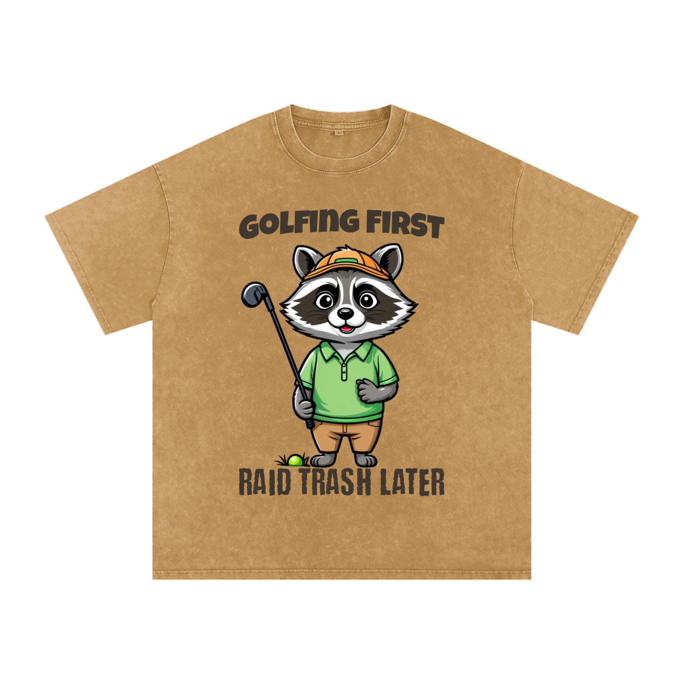 Raccoon,Golf,Raid,Trash