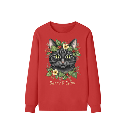 Winter,Christmas,Cat,Holly,Berries