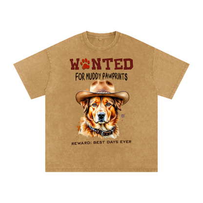 Dog,Golden,Retriever,Muddy,Footprints