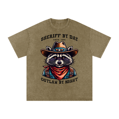 Raccoon,Sheriff,Outlaw,Day,Night
