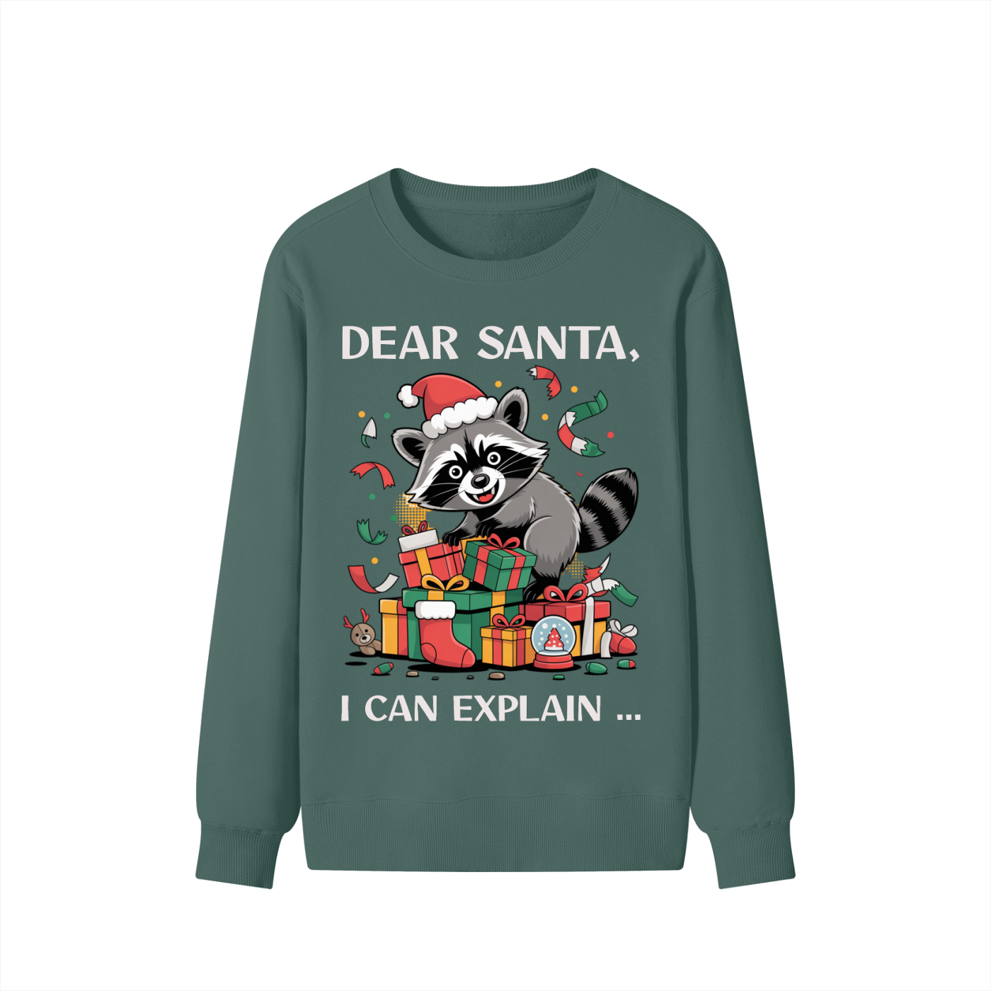 Christmas,Fun,Raccoon,Santa,Presents,Mischief