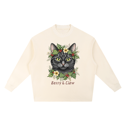 Christmas,Winter,Cat,Holly,Berries