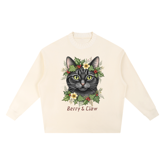 Christmas,Winter,Cat,Holly,Berries