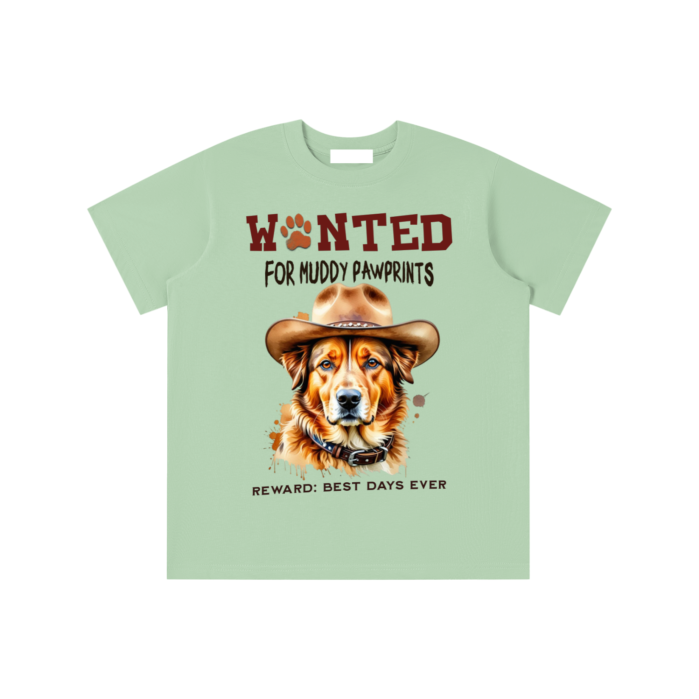 Wanted,Golden Retriever,Dog,Muddy,Pawprints,Wild West