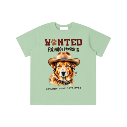 Wanted,Golden Retriever,Dog,Muddy,Pawprints,Wild West