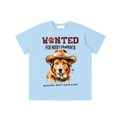 Wanted,Dog,Golden,Retriever,Muddy,Footprints,Kids