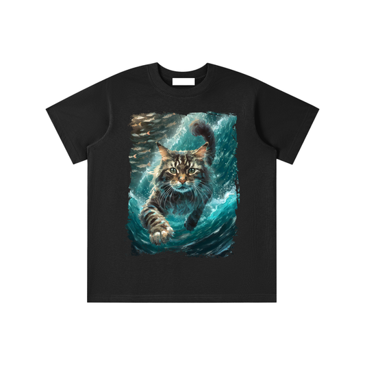 Cat,Swimming,Cool