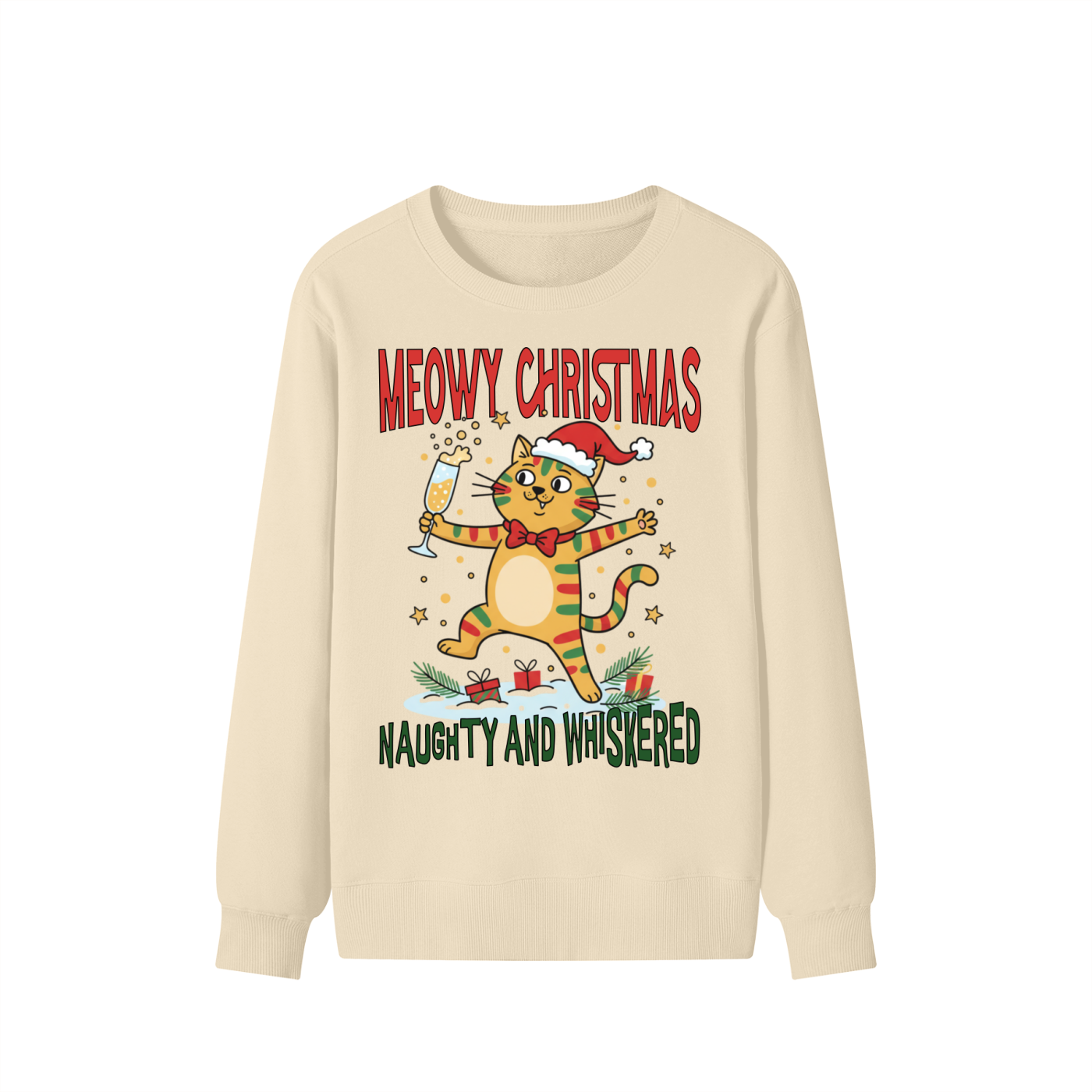 Christmas,Cat,Prosecco,Naughty,Whiskered