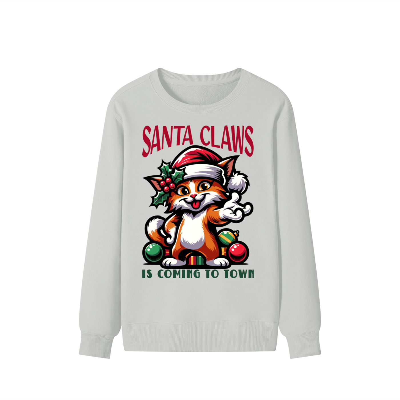 Christmas,Santa,Claws,Coming,Town,Cat