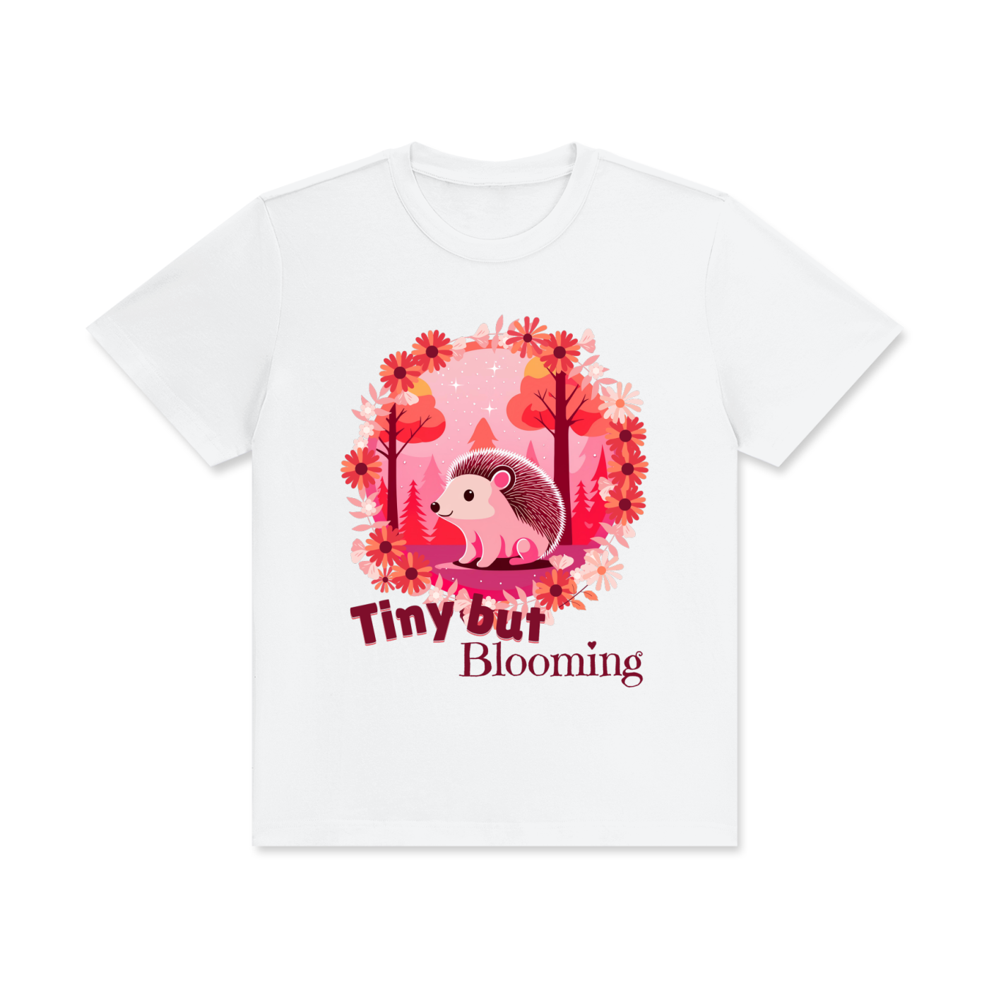 Pink,Hedgehog,Tiny,Blooming