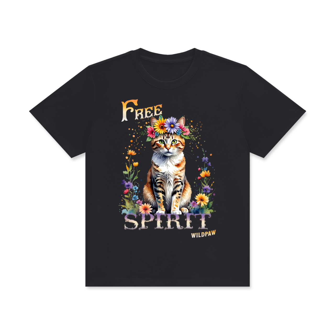 Cat,Flowers,Free Spirit