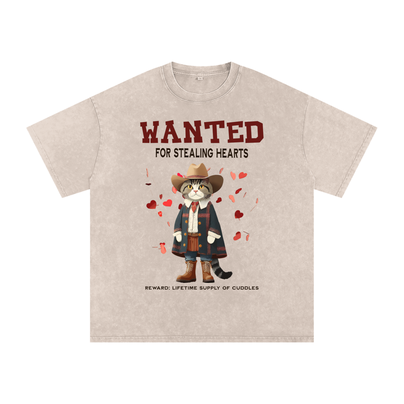 Wild West,Cat,Wanted,Hearts