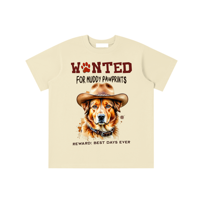 Wanted,Dog,Golden,Retriever,Muddy,Footprints,Kids