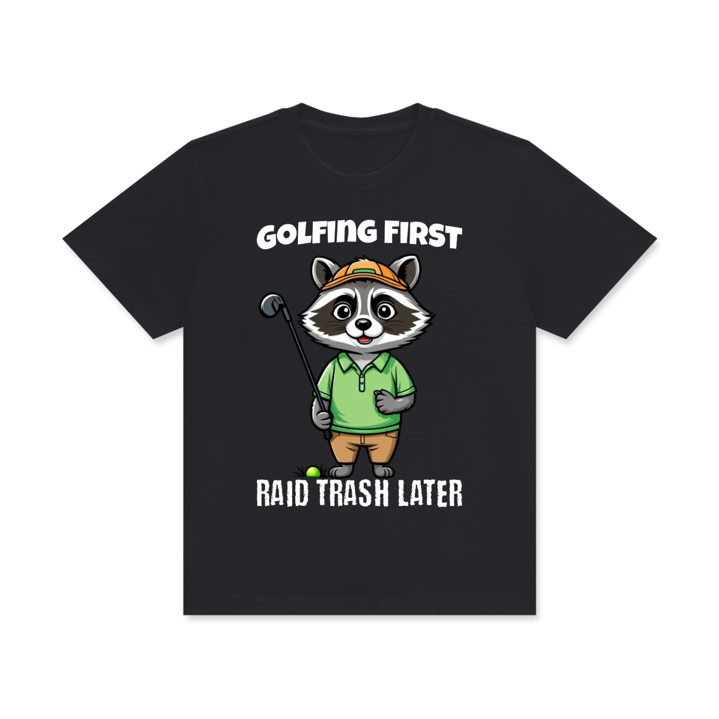 Raccoon,Golf,Raid,Trash
