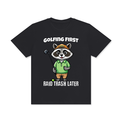 Raccoon,Golf,Raid,Trash