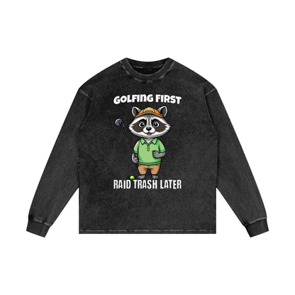 Raccoon,Golf,Raid,Trash