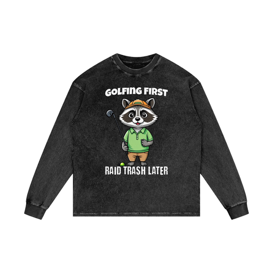 Raccoon,Golf,Raid,Trash