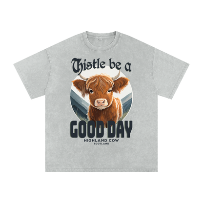 Thistle,Good,Day,Scotland,Highland Cow