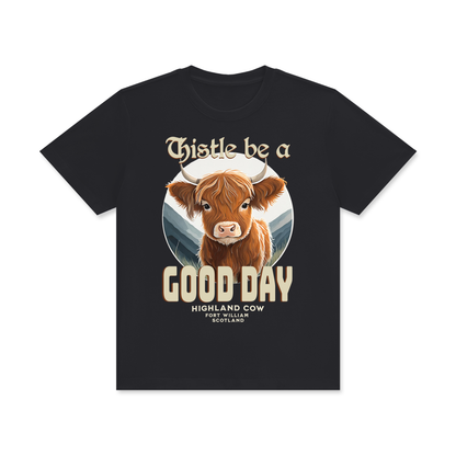 Scotland,Highland Cow,Thistle,Good Day