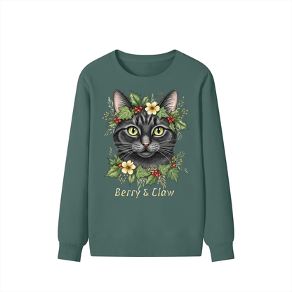 Winter,Christmas,Cat,Holly,Berries