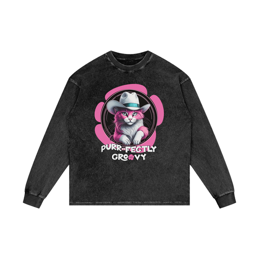 Pink,Cat,Purr-fectly,Groovy